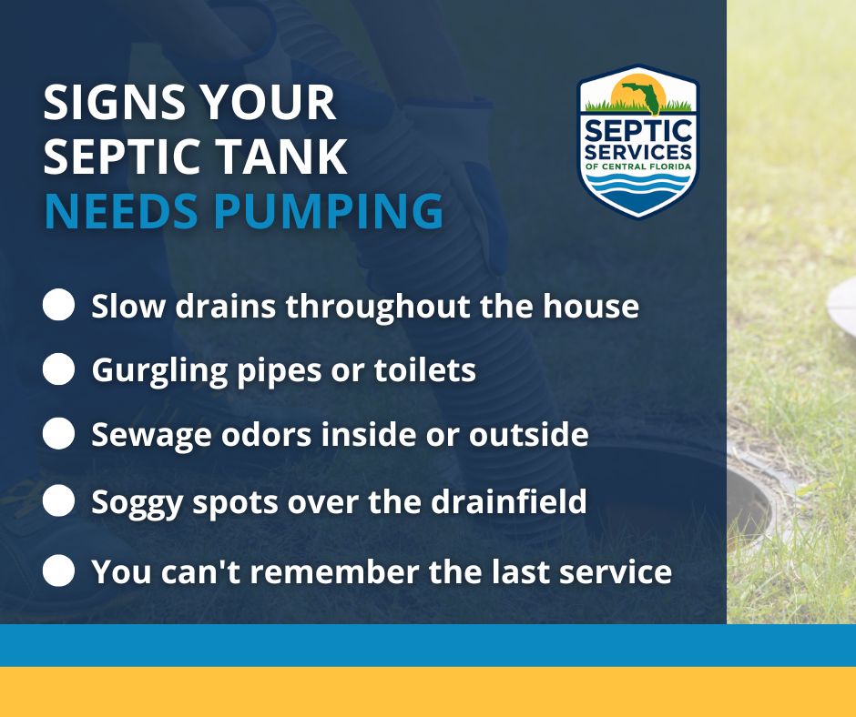 signs you need a septic tank pump out